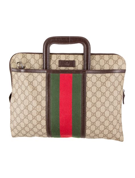 gucci briefcase brown|Gucci laptop briefcases.